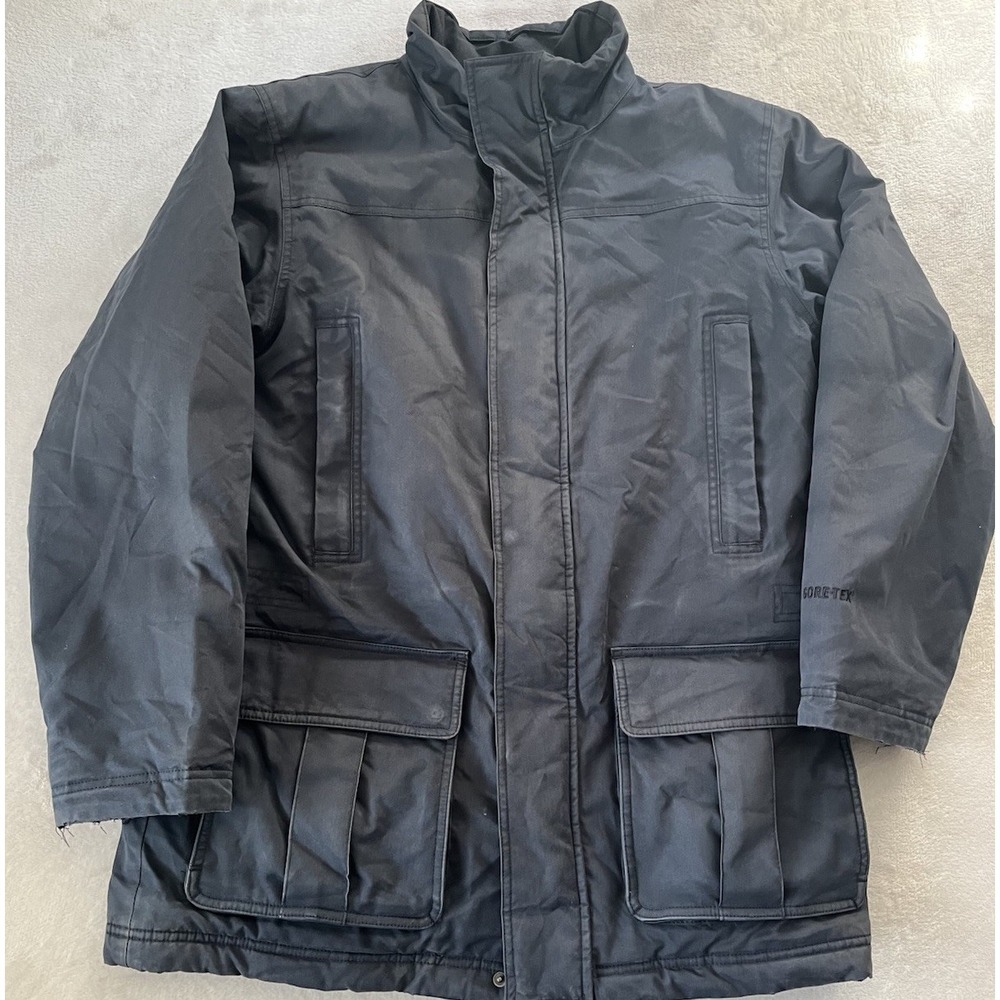 L. L. Bean VTG 248600 Navy Gortex HEAVY Nor'easter Jacket Size Med Wool Lined